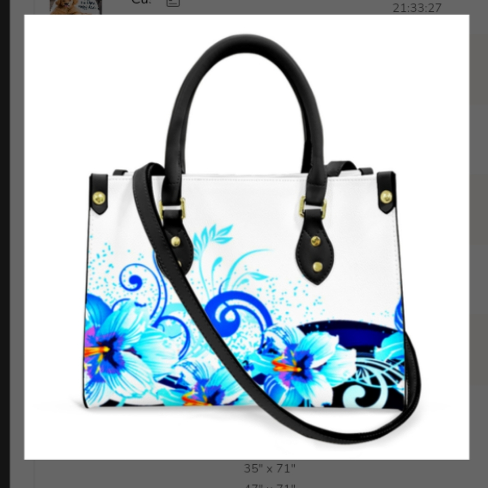 Blue flower purse